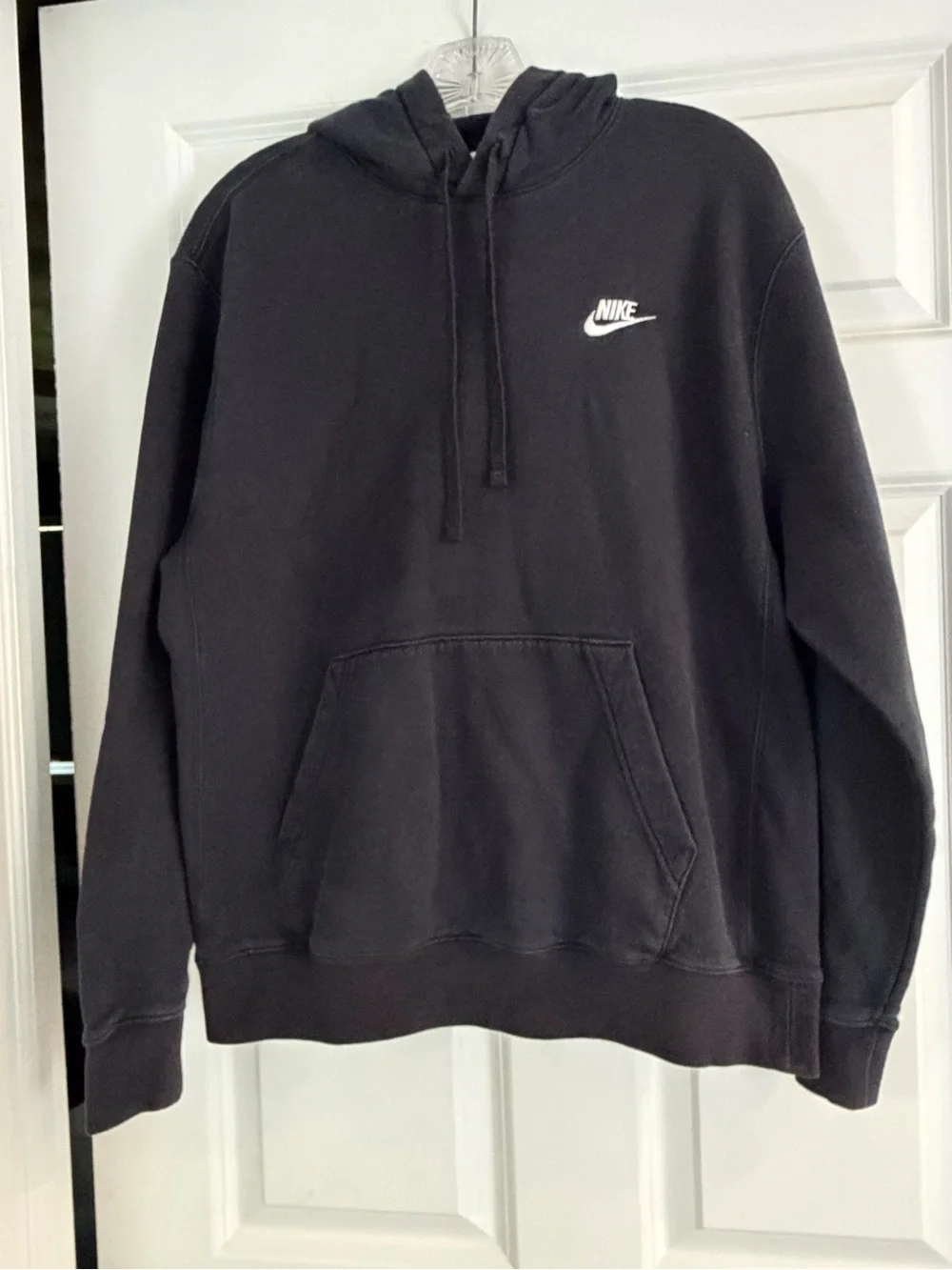 Nike Black Hoodie with White Swoosh